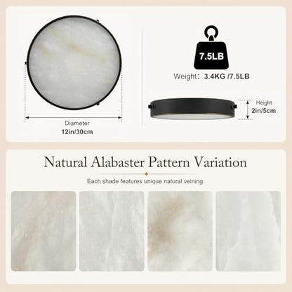 Modern Alabaster Flush