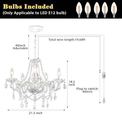 Plug in Crystal Chandelier