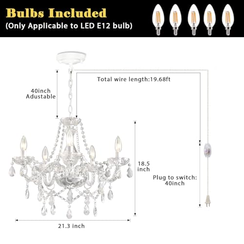 Plug in Crystal Chandelier
