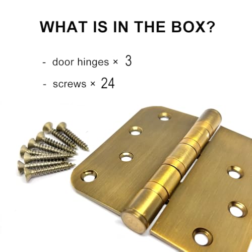 4" Stainless Steel Door Hinges for Exterior & Interior Doors
