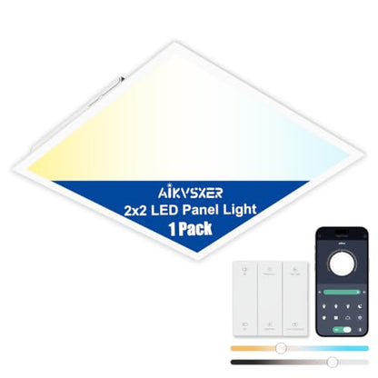 2x2 LED Flat Panel Light with Wireless Switch & App Control