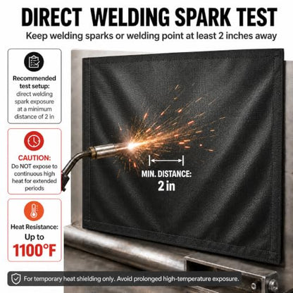 39''x32'' Magnet Welding Blanket Flame Protector for Soldering and Brazing
