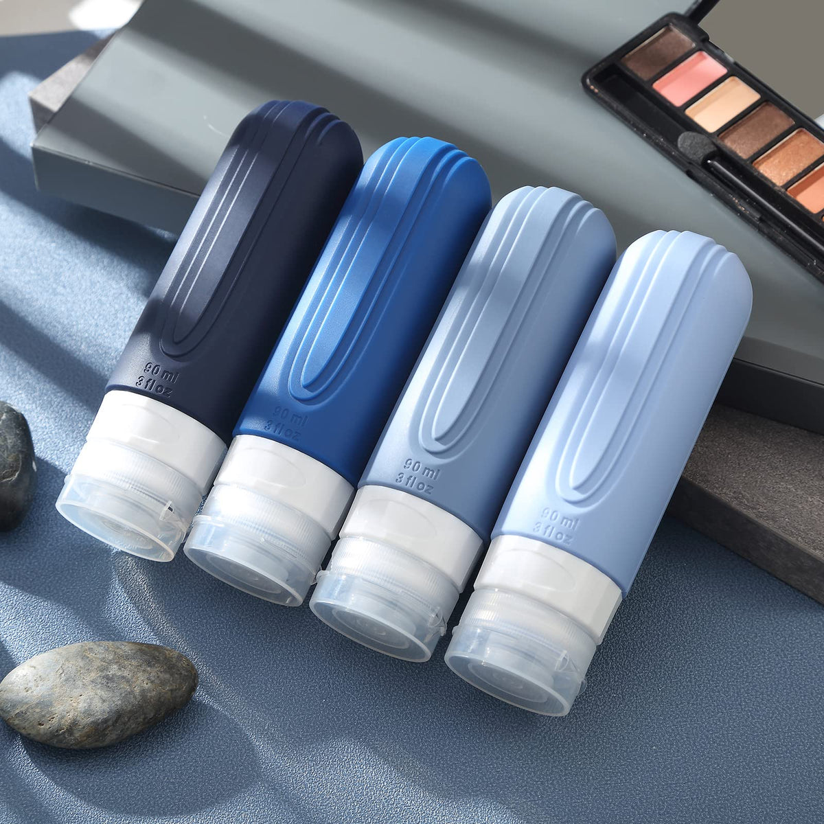 Travel Bottles for Toiletries (Blue-3oz)