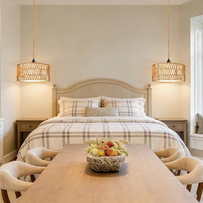 Boho Rattan Chandelier