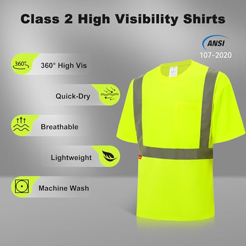 Hi Vis Short Sleeve Safety Shirts