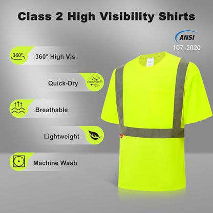 Hi Vis Short Sleeve Safety Shirts