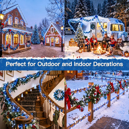 500 LED Christmas Lights Outdoor (Blue and White / 500 LED)