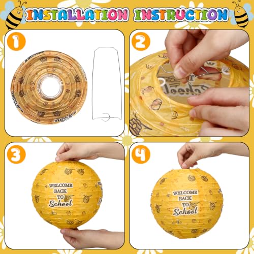 12 Pcs Back to School Classroom Paper Lanterns 8 Inch