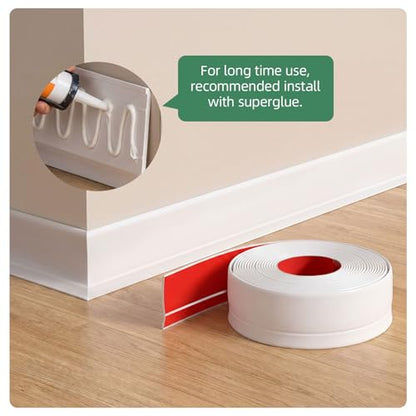 Flexible Vinyl Baseboard Molding Trim with Toe