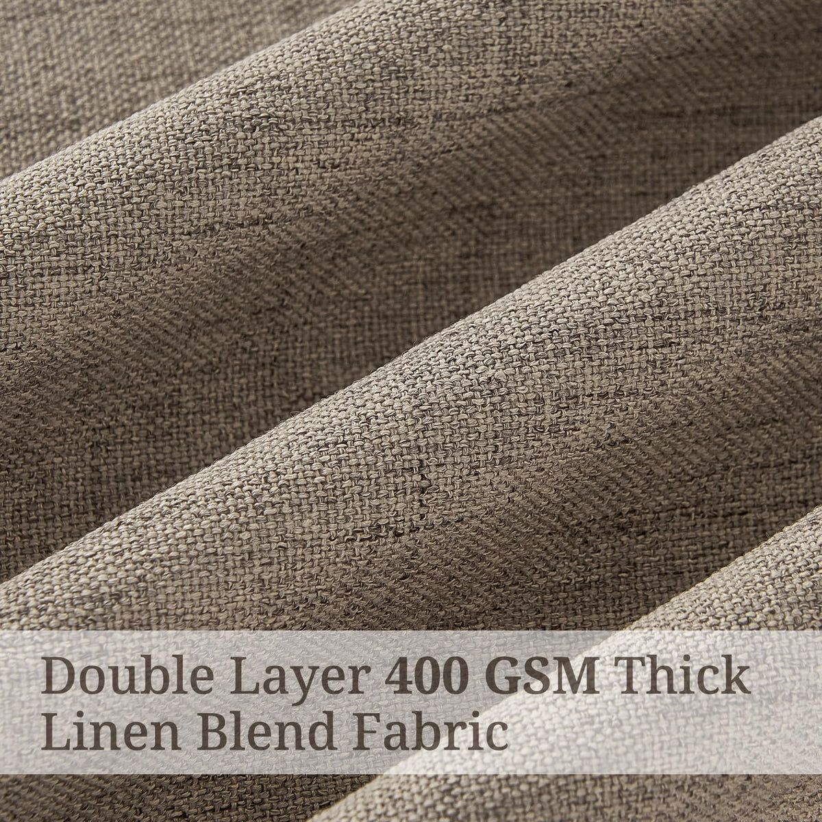Taupe Pinch Pleat Blackout Curtain 70 Inch Extra Wide 96 Inch Long 2 Panels (Darkflax / 70"W x 96"L (Pack of 2))