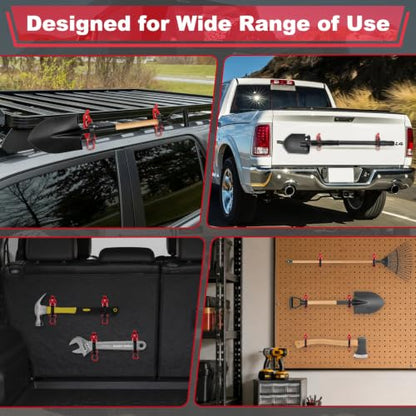 Shovel Mount for Truck Roof Rack with Holder Wall Mounting Kit