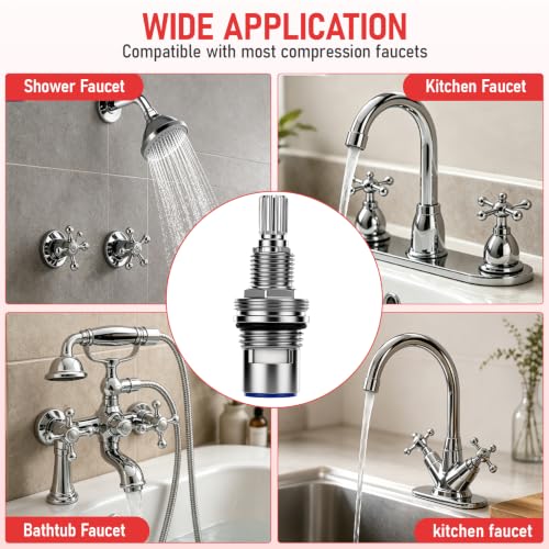 KSRPL941HC Hot & KSRPL941CC Cold Ceramic Disc Cartridge Compatible with Kingston Brass Faucets