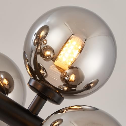Mid Century Modern Glass Globe Sputnik Chandelier
