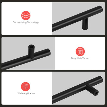 Black Cabinet Handles 30Pack 3 (3-3/4in hole centers / Black)