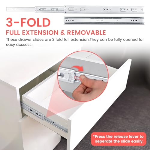 Heavy Duty Drawer Slides Side Mount 100 LB Capacity 10"