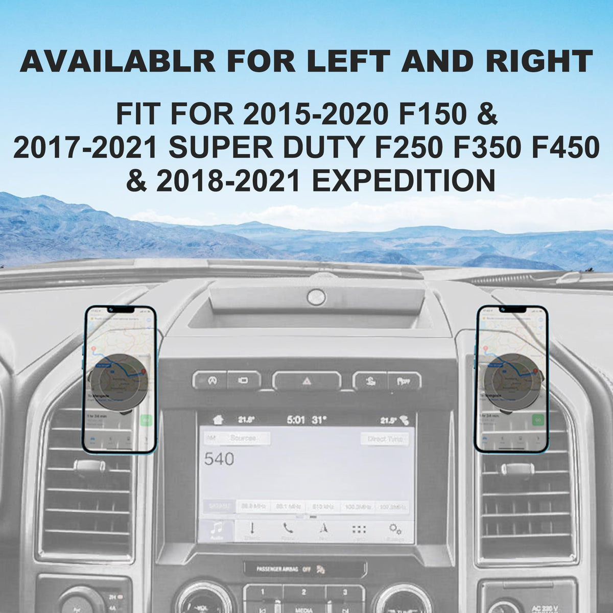 CNC Vent Phone Holder (Fits F150 2015-2020)