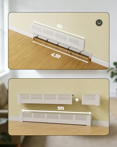 5ft and 6ft Baseboard Heater Covers