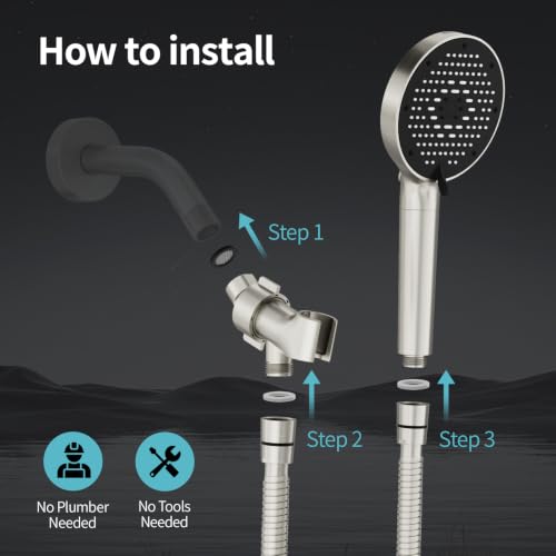 High Pressure Filtered Handheld Shower Head 9 Spray