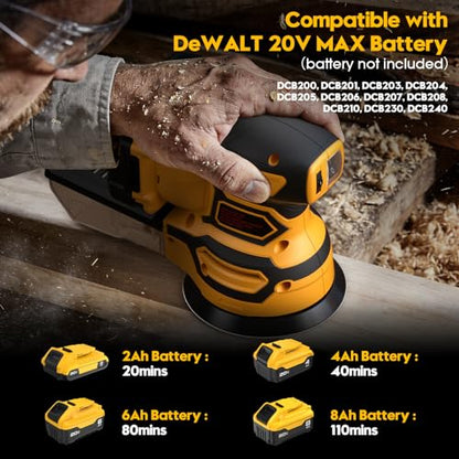 Cordless Random Orbital Sander for Dewalt 20V Battery