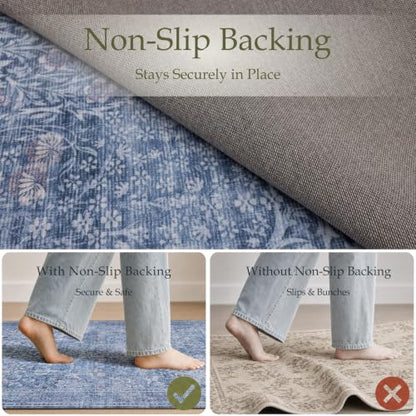 8x10 Area Rugs for Living Room (Dusk Blue / 8' x 10' (Rectangular))