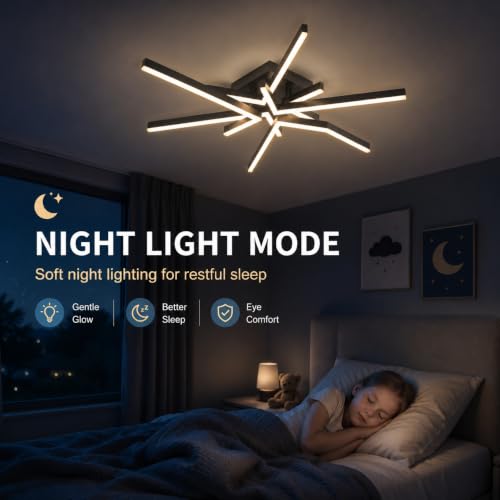 55W LED Ceiling Light Fixture (6-light)