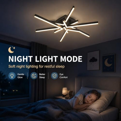 55W LED Ceiling Light Fixture (6-light)