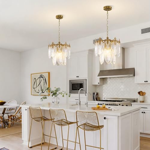 Gold Glass Chandelier