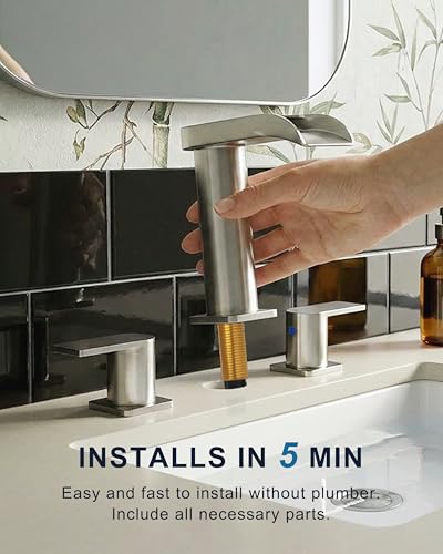 Square Waterfall Faucet 3 Hole