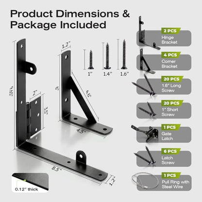 Anti Sag Gate Kit for Wooden Fence