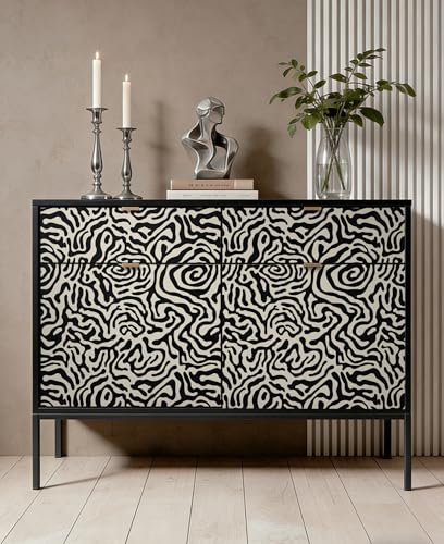 Abstract Geometric Stripes Peel and Stick Wallpaper