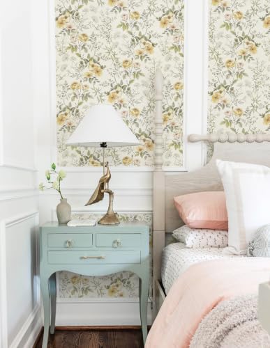 Boho Floral Leaf Peel and Stick Wallpaper Colorful Waterproof Contact Paper