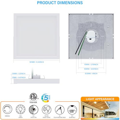 6 Inch Square LED Ceiling Light