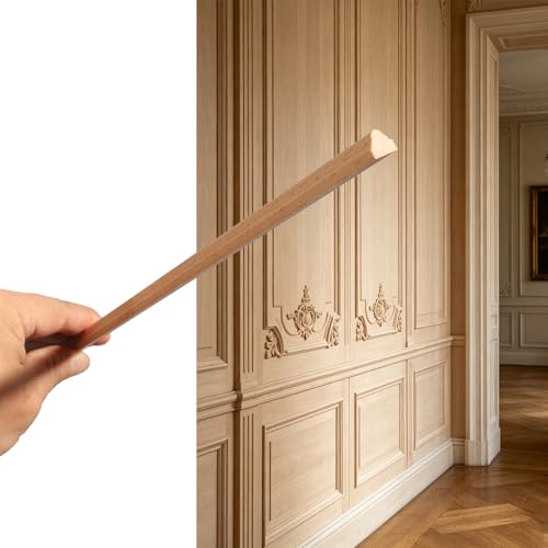 12 Pcs Unfinished 3D Decorative Wood Trim Molding 15.75 Inch Decorative Wood Molding DIY Trim for Decorate Walls