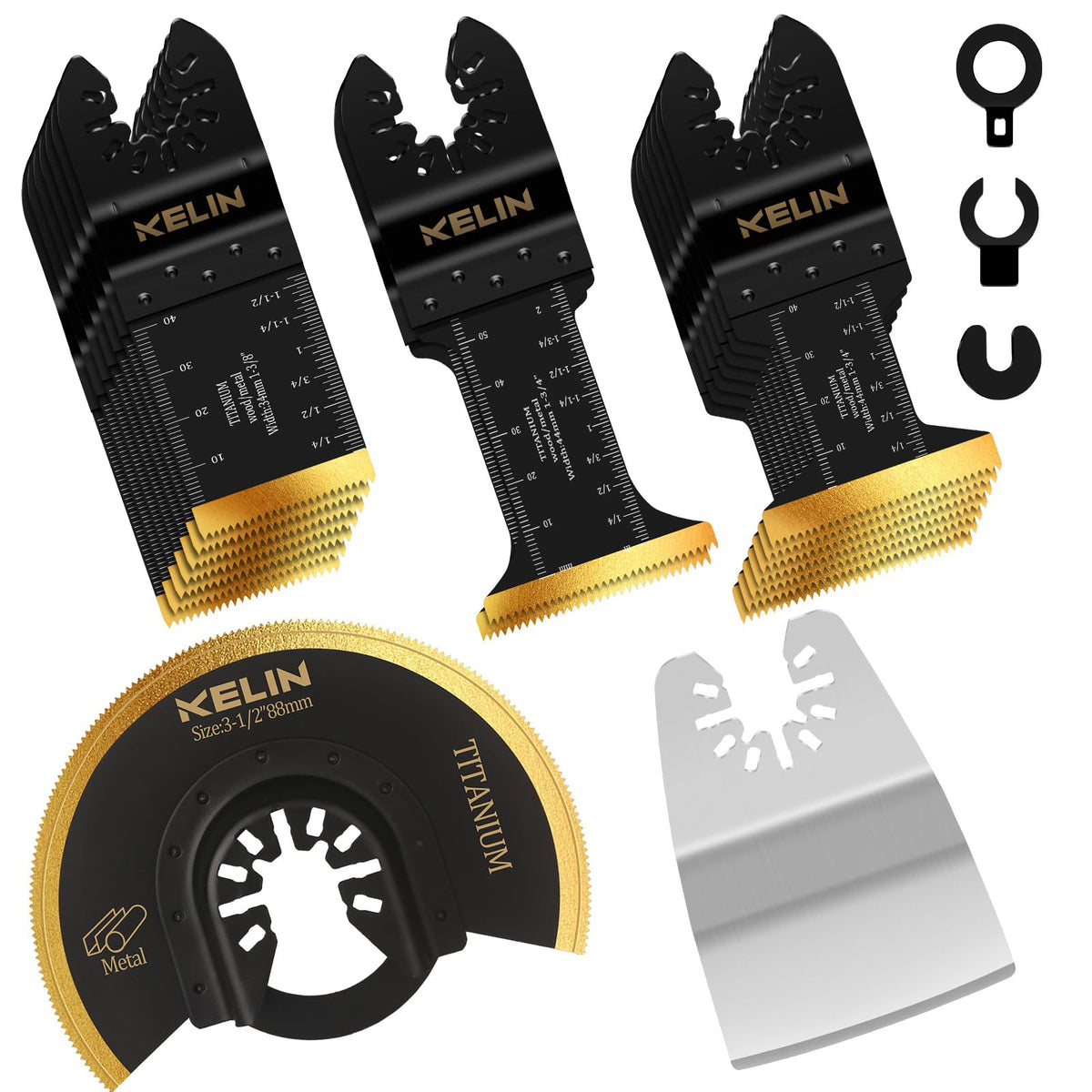 18PCS Titanium Oscillating Tool Blades