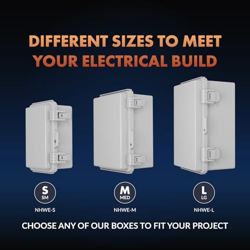 Gray Weatherproof Electrical Junction Box Polycarbonate NHWE