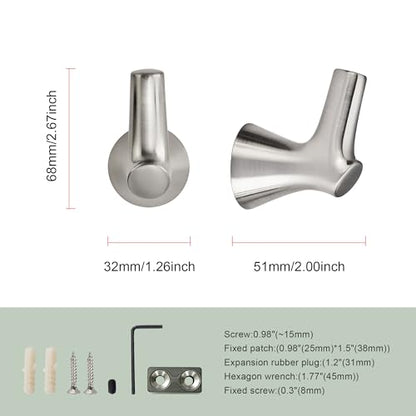 5 Pack Towel Hooks Coat Hooks