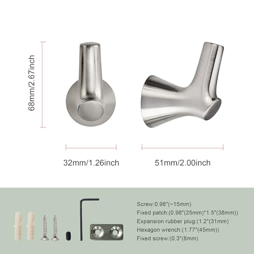5 Pack Towel Hooks Coat Hooks