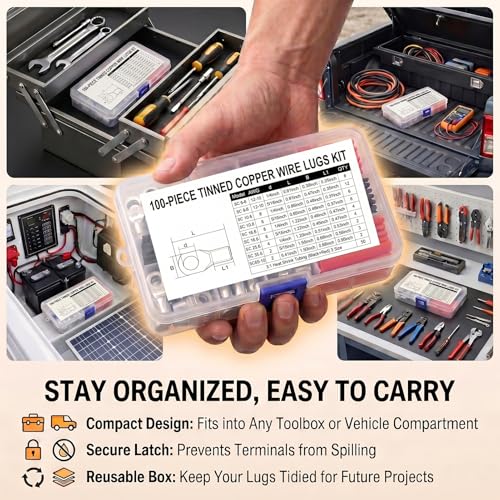 Copper Wire Lugs Kit with Heat Shrink