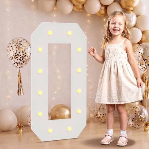 2.4FT Warm White Marquee Light Up Numbers