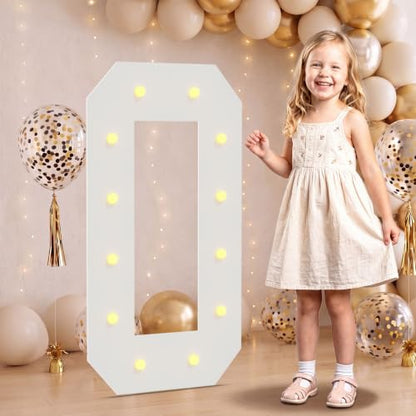 2.4FT Warm White Marquee Light Up Numbers