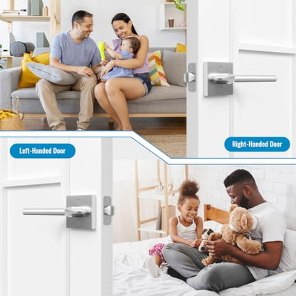 Indoor Privacy Door Handle (Satin Nickel)