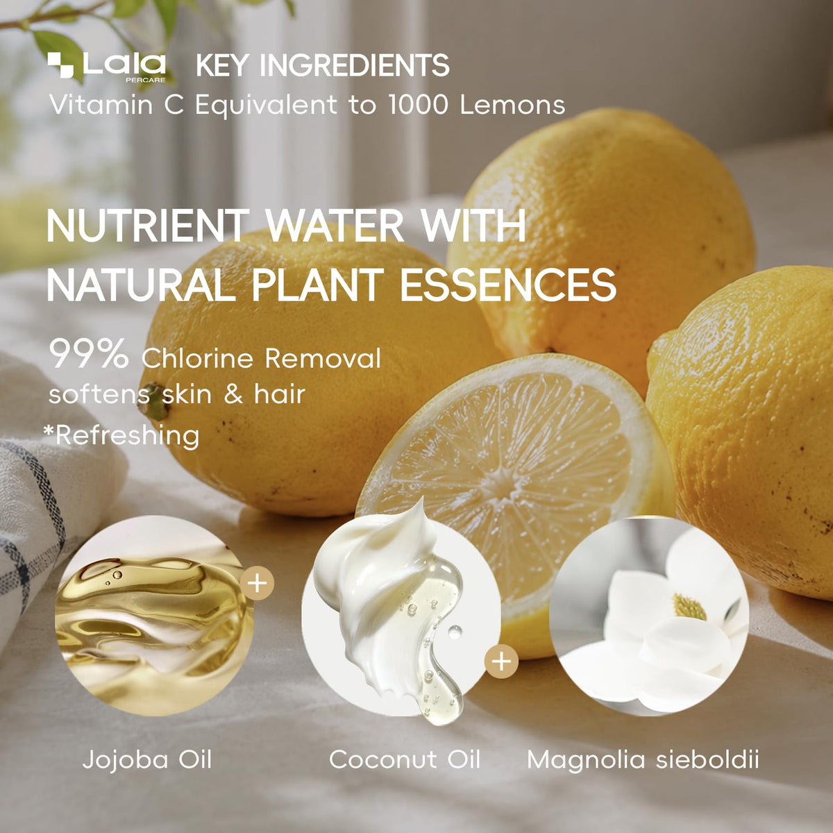 Korean 3-in-1 Aroma Filtering & Skin-Nourishing Shower Filter (Magnolia Blossom)
