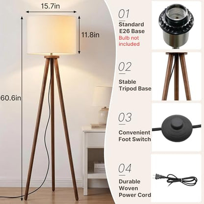 Tripod Floor Lamp for Bedroom