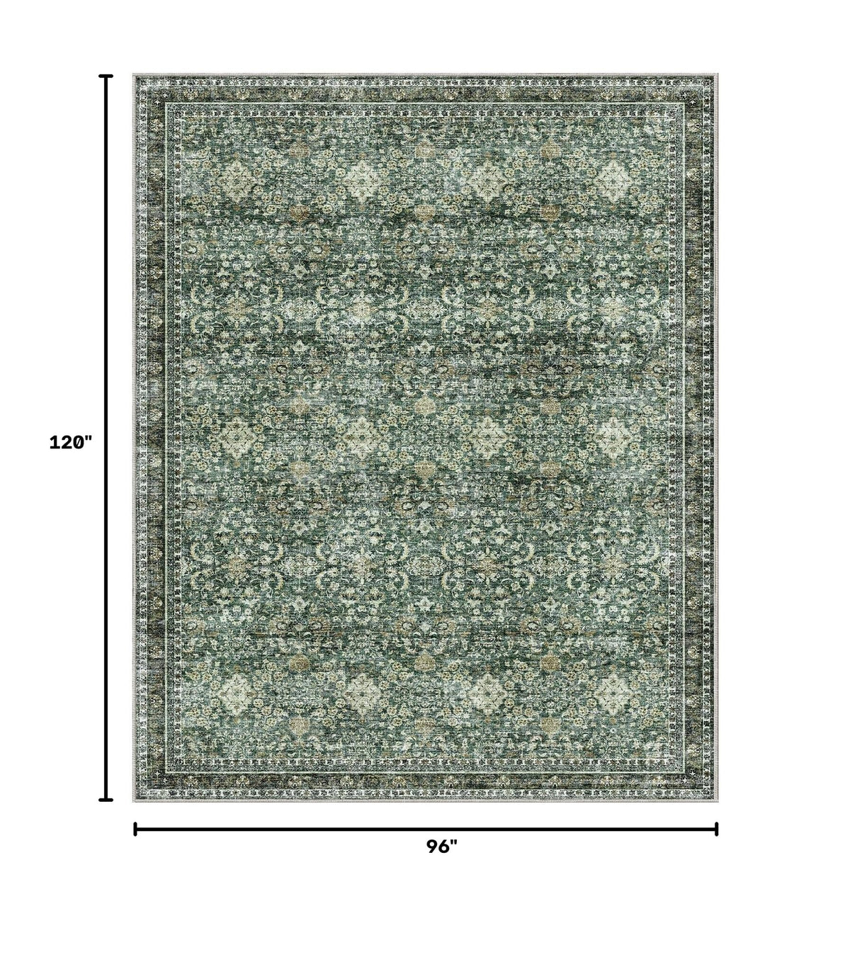 8x10 Area Rugs (Dark Green / 8' x 10' (Rectangular))