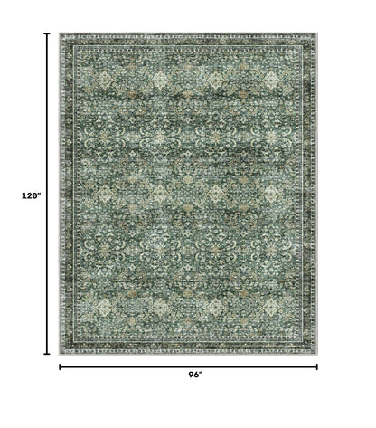 8x10 Area Rugs (Dark Green / 8' x 10' (Rectangular))