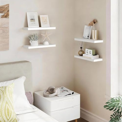 White Floating Shelves 15.7in (C. White - Modern Minimalist Style / 15.7inches)