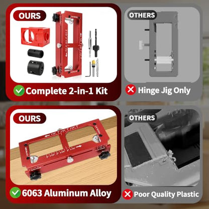 Door Hinge Lock & Latch Installation Kit