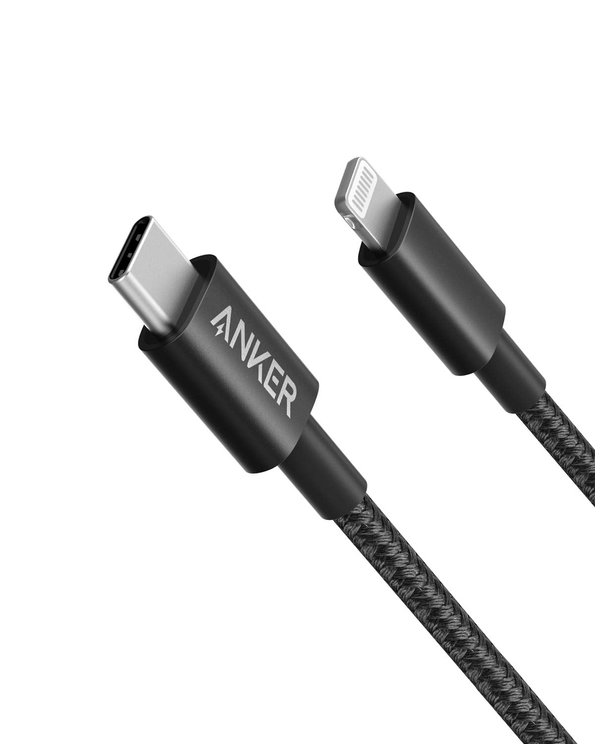 New Nylon USB C to Lightning Cable (3.3FT / Black)
