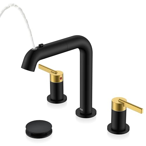 Widespread Bathroom Faucet with Sprayer