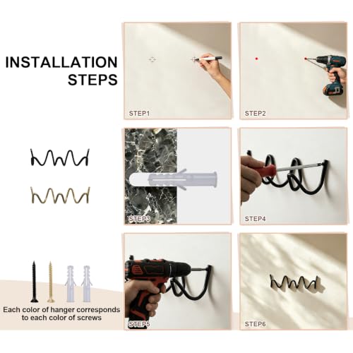 Coat Rack Wavy Wall Mount